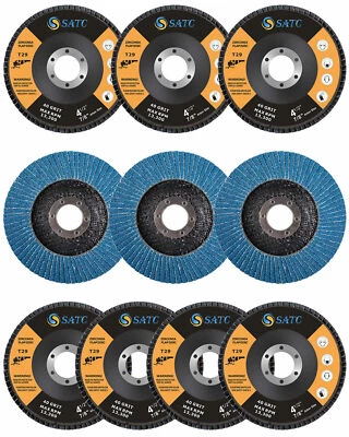 10PCS Flap Disc 4-1/2" 40 60 80 120 Grit Grinder Sanding Grinding Wheels 4.5inch - Image 1 of 4
