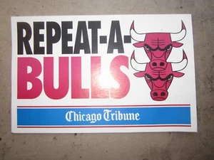 "CHICAGO TRIBUNE" 1992~NEWS STAND POSTER~NBA.CHAMPS~CHICAGO BULLS! SCARCE! - Picture 1 of 1