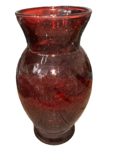 Ruby Red Glass Vase Vintage Anchor Hocking - Picture 1 of 4