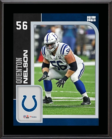 Quenton Nelson Indianapolis Colts 10.5" x 13" Player Plaque Cover