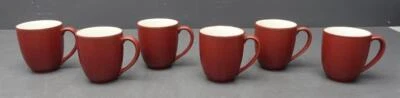Noritake Lote 6 Tazas Tazas Gres Colorwave Rojo Frambuesa 8045 Foto 1 de 4