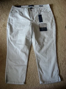 Womens NWT Lt Gray BANDOLINO Stretch Curvy Lisbeth Capri Pants 16 - Picture 1 of 2