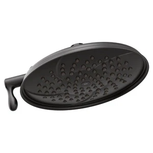 MOEN S1311BL ISABEL 9" MATTE BLACK MULTI FUNCTION SHOWER HEAD ONLY 100%BRAND NEW - Picture 1 of 4