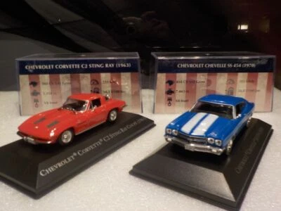 Chevrolet Corvette + Chevrolet Chevelle SS - Modelo de coche 1/43 Foto 1 de 4