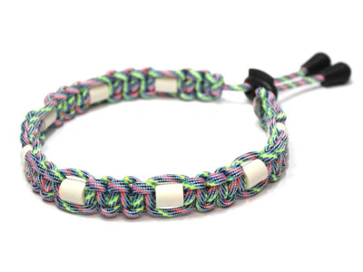 HANDGEFERTIGT EM Keramik Zeckenhalsband Zecken und Flohschutz "Neon Stripes" alle Größen