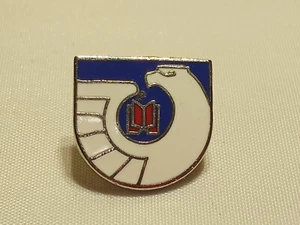 Vintage Rare Library Lapel Pin Blue & White Enamel - Picture 1 of 5