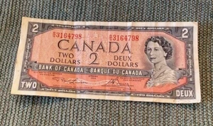 Canada - Two Dollar Note - 1954 - Picture 1 of 5