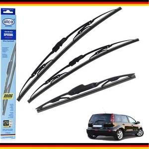 Fits Nissan Note 2006-2012 front & rear wiper blades alca SPECIAL AS24"14"12"ARC - Picture 1 of 10