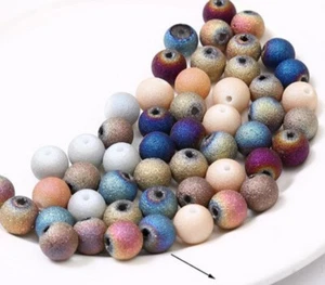 Iridescent colored DYI beads-LOT OF 20 - Picture 1 of 3