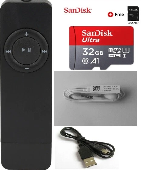 32GB Mini Mp3 Player LCD Display + 32GB Sandisk Karte + Zubehörpaket komplett! - Bild 1 von 4