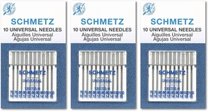 Universal Sewing Machine Needles, Three 10-Pack Assortment, 30 Needles, 70/10, 8 - Picture 1 of 12