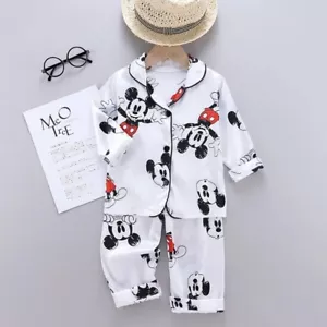 Disney Kinder Jungen Mickey Mouse Pyjama 2 3 4 5 6 Jahre Micky Maus Outfit Set - Bild 1 von 4