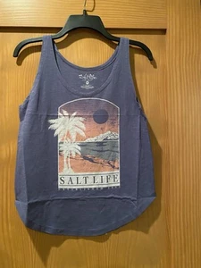 🦆Salt Life Damen Tanktop Stahlblau Neu mit Etikett Größe S - Bild 1 von 2
