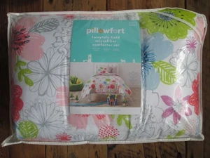 NEU Pillowfort Fairytale Field Mikrofaser Bettdecke Sham Set Twin rosa Blumen - Bild 1 von 7