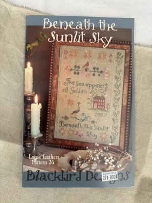 Blackbird Designs Cross Stitch Pattern BENEATH THE SUNLIT SKY #26 and Fabric - Image 1 of 4