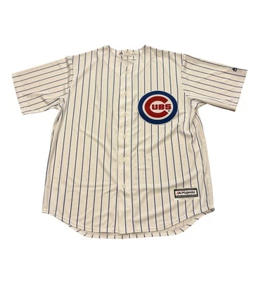 Camiseta de béisbol Majestic Chicago Cubs Cool Base MLB blanca para hombre talla grande NUEVA Foto 1 de 4