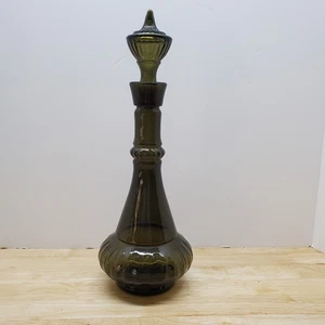 MCM Genie Bottles Vtg Jim Beam I Dream of Jeannie 1964 Smoke Green With Cork - Picture 1 of 4