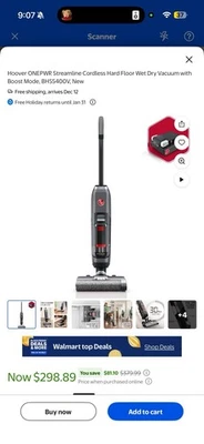 Hoover ONEPWR Streamline Cordless Wet/Dry Hard Floor wash Vacuum Cleaner - Image 1 of 4