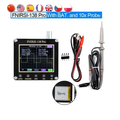 200KHz Digital Oscilloscope Portable Handheld FNIRSI 138 PRO Analog Bandwidth - Image 1 of 4
