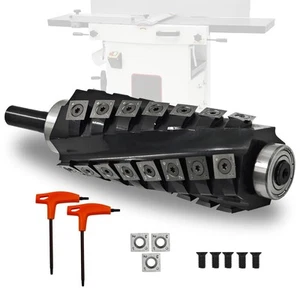 6" Spiral Cutter Head and Helical cutterhead for Jet 6" Woodworking Tool, 4 R... - Picture 1 of 7