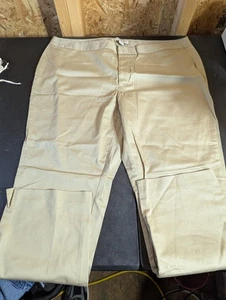 Coldwater Creek Damenhose hellbraun khaki vorne flach elastische Seiten Größe 18 USA - Bild 1 von 6
