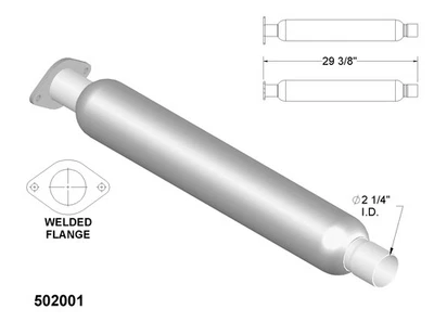 Выхлопные и задние трубы для 2001-2004 Pontiac Grand Prix 3,8 л V6 GAS OHV - Изображение 1 из 2