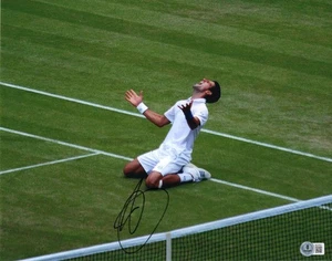 Novak Djokovic Signed Autograph 11x14 Photo - 7x Wimbledon Champion Beckett COA - Picture 1 of 4