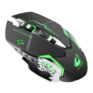 Rechargeable X8 Wireless Game Mouse Silent Led Backlit Usb 1800Dpi Optical ESE - Picture 1 of 9
