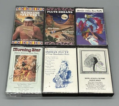 Native American Indian Music - 6 Cassette Tapes - One Signed Tom Mauchahty-Ware - Image 1 of 4
