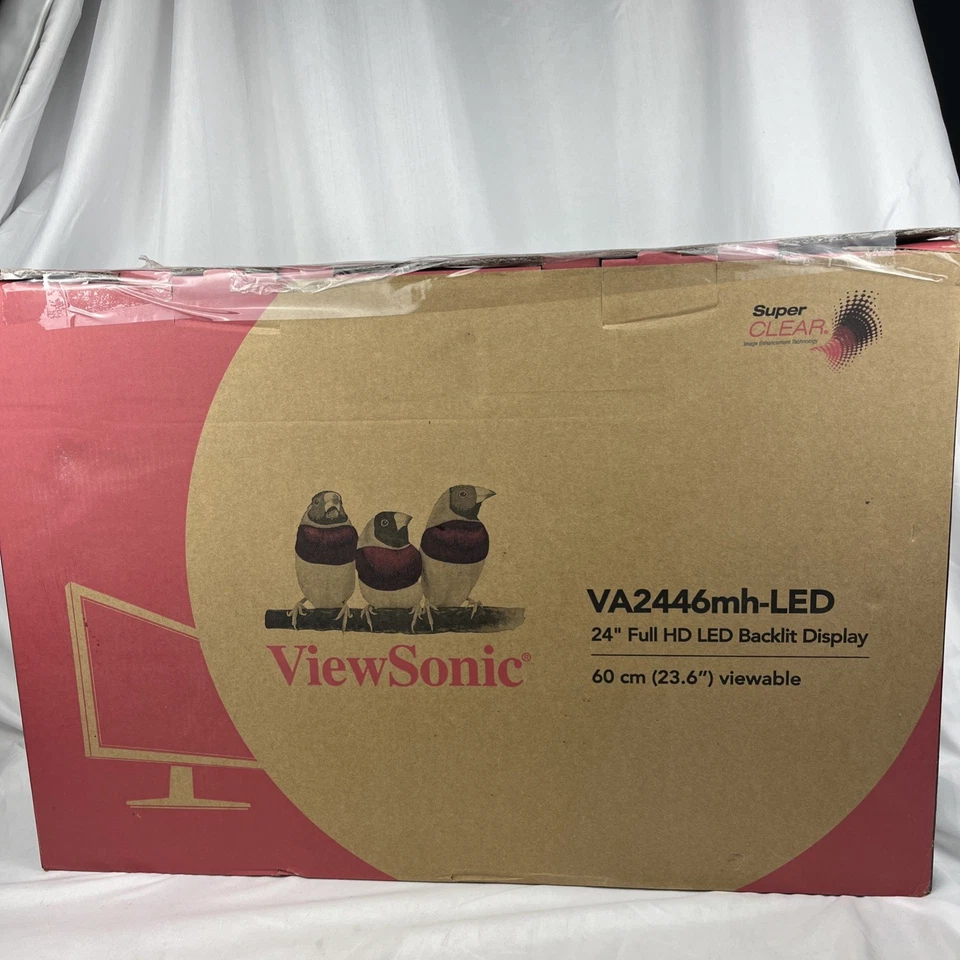 New Viewsonic VA2446MH-LED 24" Full HD LED Backlit Display w/HDMI and VGA Port - Image 1 of 1