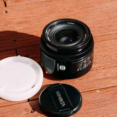 Minolta AF 28mm f/2.8 Wide Angle Prime Lens for Minolta Sony A Mount Excellent - Image 1 of 4