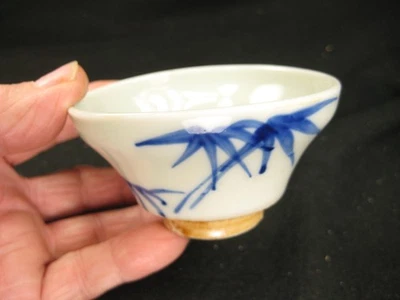 ANTIQUE JAPANESE MEIJI ERA c. 1880  IMARI CERAMIC SENCHA YUNOMI TEA CUP BAMBOO - Image 1 of 4