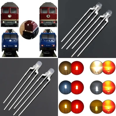 Duo LED 3mm two-tone LEDs 3-pin digital light exchange light locomotives railcars H0 TT - Image 1 of 4