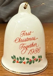 First Christmas Together Bell Ornament 1986 3" - Bild 1 von 4