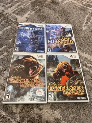 Nintendo Wii Lote de 4 Juegos de Caza Cabela - 2009, 2013, Big Game, Katmai Foto 1 de 4