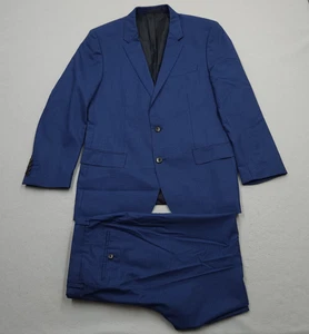 Hugo Boss 2 Piezas Traje Para Hombre 42R Blazer Chaqueta 36x30 Pantalones Azul Drago 130s Lana - Imagen 1 de 22