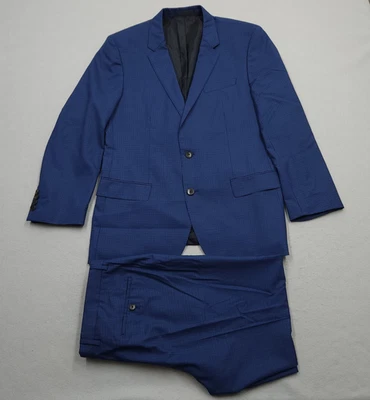 Hugo Boss 2 Piece Suit Mens 42R Blazer Jacket 36x30 Pants Blue Drago 130s Wool - Image 1 of 4