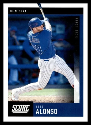 2020 Panini Chronicles Score #28 Pete Alonso New York Mets Baseball Card - Image 1 of 2
