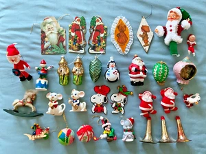 VINTAGE KONVOLUT GLAS, KUNSTSTOFF, HOLZ WEIHNACHTSSCHMUCK DEKO - Bild 1 von 13