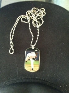PEDRO MARTINEZ - SPORTAGZ  by Forever Collectibles  NY METS DOG TAG NECKLACE NIP - Picture 1 of 5