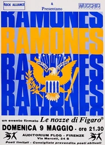 Póster de concierto Ramones Flog-Firenze Florencia Italia 1992 reproducción 13 x 17 - Imagen 1 de 1
