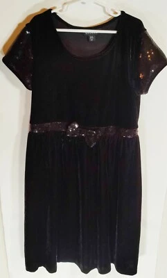 Vestido Niñas Terciopelo Vacaciones Navidad Pascua Lentejuelas Talla 14 16  Foto 1 de 4