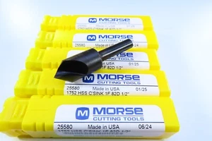 LOTE (5 PIEZAS) MORSE 1/2" HSS BUR 82 GRADOS AVELLANADOR BISELADO REBABAS HERRAMIENTAS - Imagen 1 de 3