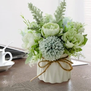 Simulation Grass Bonsai Desktop Green Succulents Decor Pot Flower Tree Wedding - Picture 1 of 7