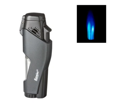 2 fach Sturm Flamme Gas Metall Feuerzeug Turbo Wind Jet nachfüllbar Piezo - Bild 1 von 2