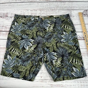 Tailor Vintage Shorts Mens Size 38 Linen Stretch Floral Pattern Sh58 - Picture 1 of 10