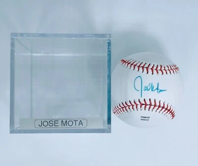 AUTHENTIC JOSE MOTA SIGNED AUTOGRAPHED OLB BASEBALL SAN DIEGO PADRES Broadcaster - Image 1 of 2