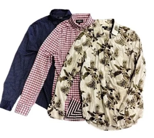 Express Shirt Mens Small Pink,Floral, Checkered Ex.Slim Fit Button Up LS Lot (3) - Picture 1 of 11