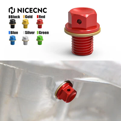 NICECNC Magnetic Oil Drain Plug Bolt M12x1.5 For Honda CR125R CR250R 1974-2001 - Image 1 of 4