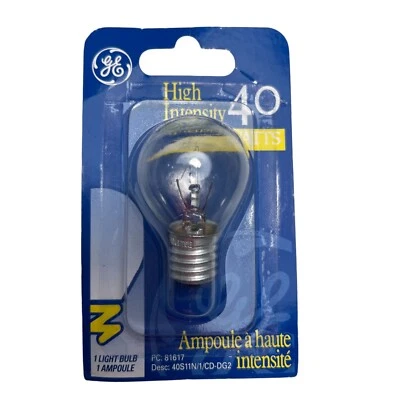 GE 40W Appliance High Intensity Light Bulb 40S11N Screw-in Base 120 V OEM USA - Image 1 of 2